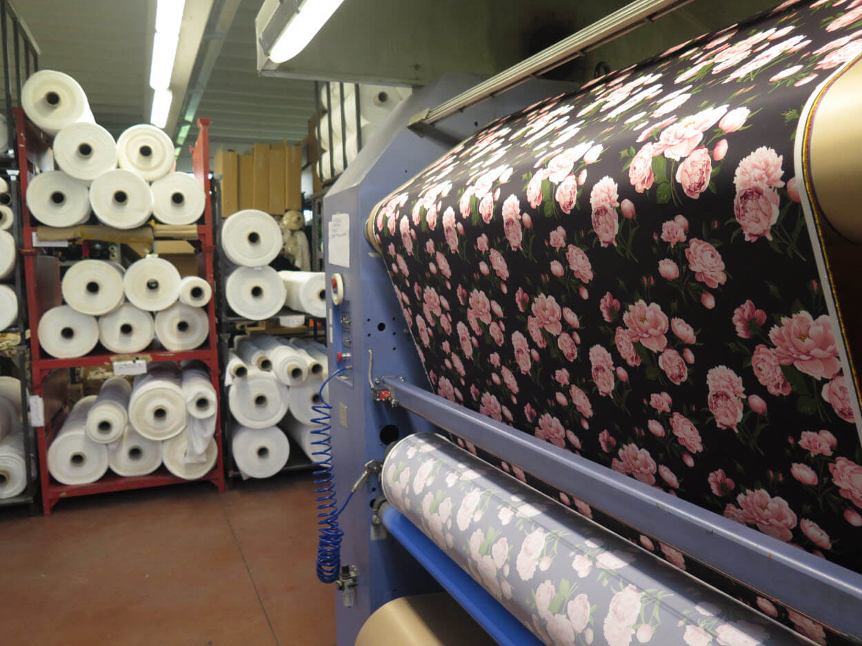 A digital print in production at Giò&Giò's factory in Bulgarograsso.JPG