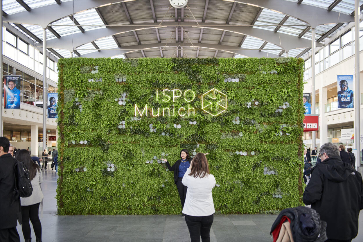 The theme of ISPO Munich 2020 centred once again on green solutions. Image credit Messe Munchen.jpg