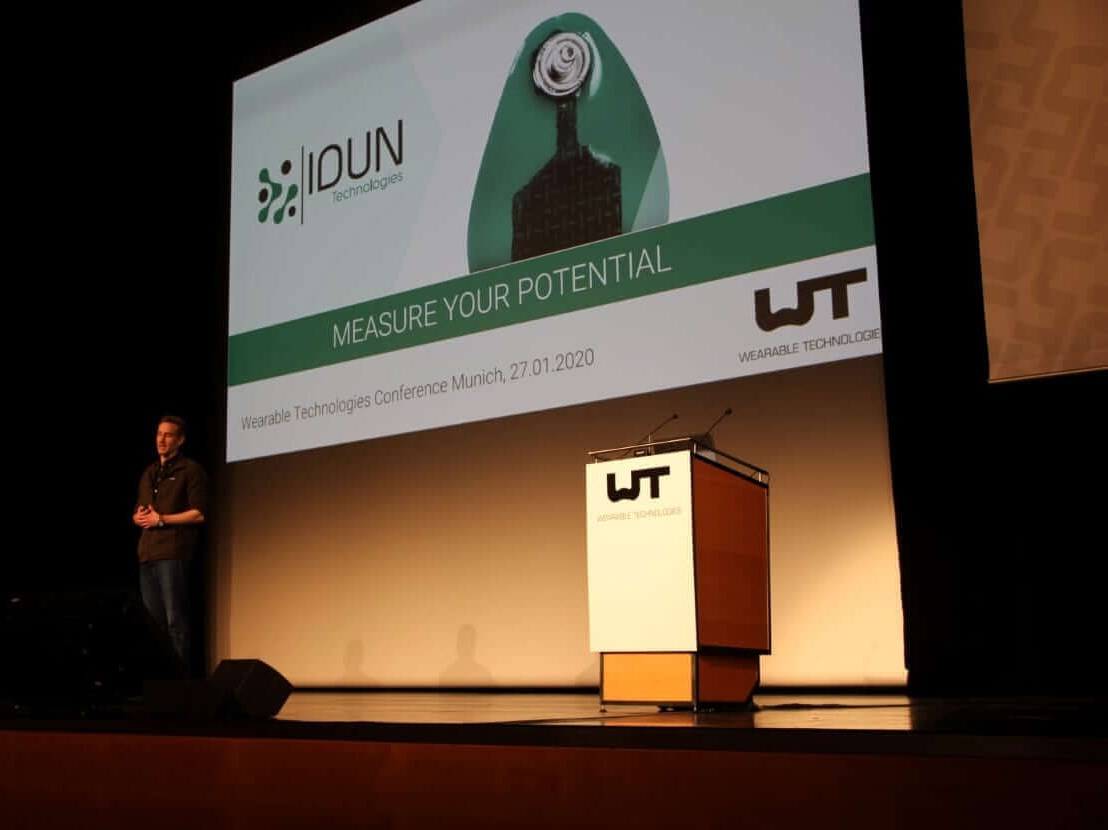 Simon Bachmann from IDUN Technologies presented his company’s customised soft and dry electrodes, known as DRYODES.JPG