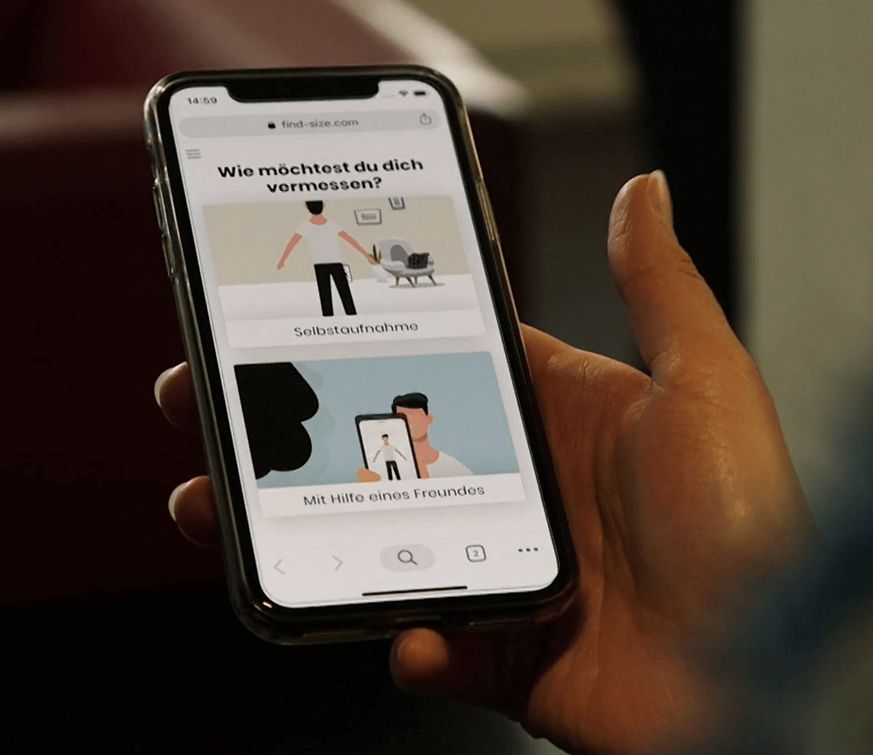 web Users take a video of themselves and the technology advises them on the ideal size to choose.png