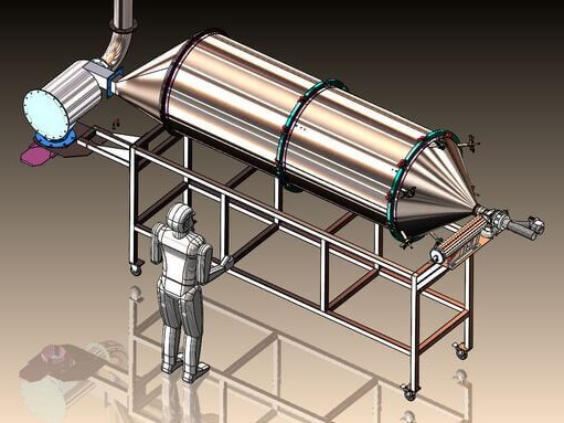 Evaporating wastewater sludge with turbine technology