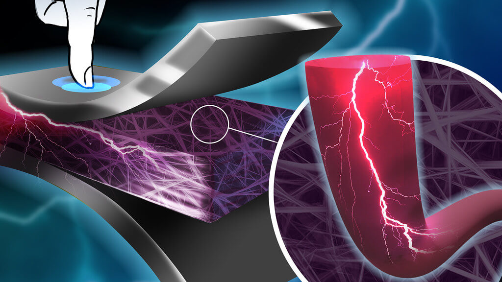 When woven into clothes, piezoelectric fibres will transform mechanical energy into electric energy every time a person moves. Credit Katharina Maisenbacher, Max Planck Institute.jpg
