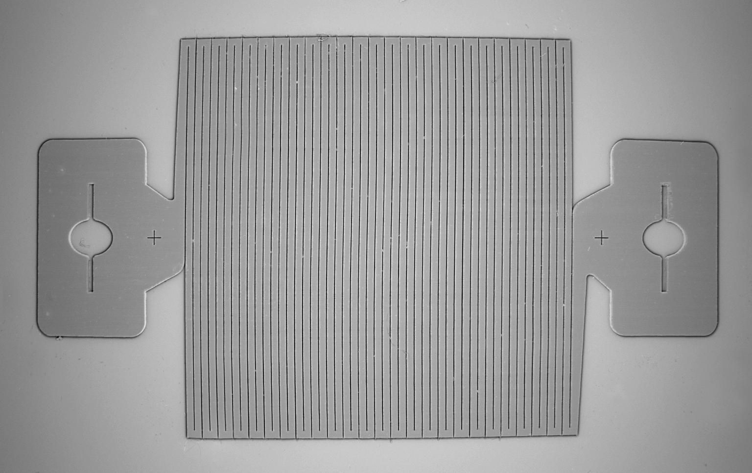 A close-up view of the sensor’s patterned conductive carbon fibres. Image credit James Weaver, Harvard SEAS.png