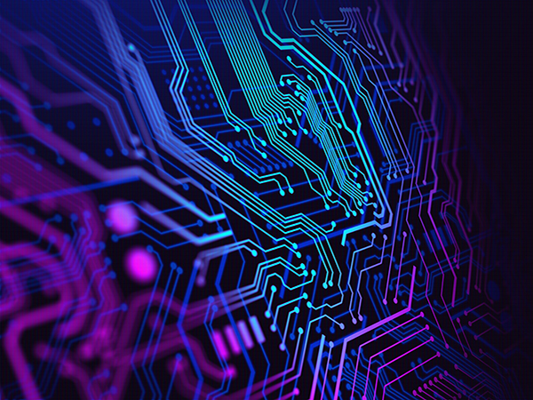 Blue Purple Technology Circuit TN