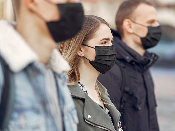People Masks Stands Street TN